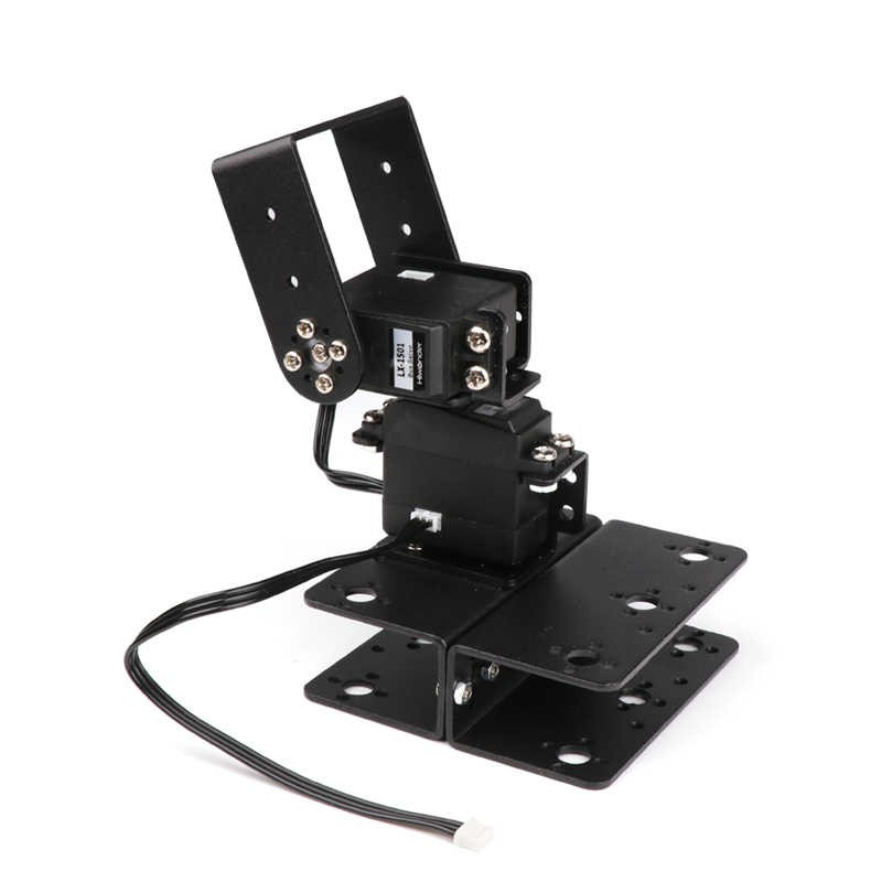 2 Dof ควบคุมไฟฟ้า Pan/Tilt Manipulator Servo แนวนอนแนวตั้งหมุนหุ่นยนต์รถสําหรับ Arduino โปรแกรม DIY ชุด
