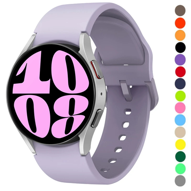 Pasek silikonowy do Samsung Galaxy Watch 7 6 5 4 FE 44mm 40mm 5 pro 45mm pasek sportowy 20mm bez szczeliny Bransoletka Galaxy Watch 6-4 classic