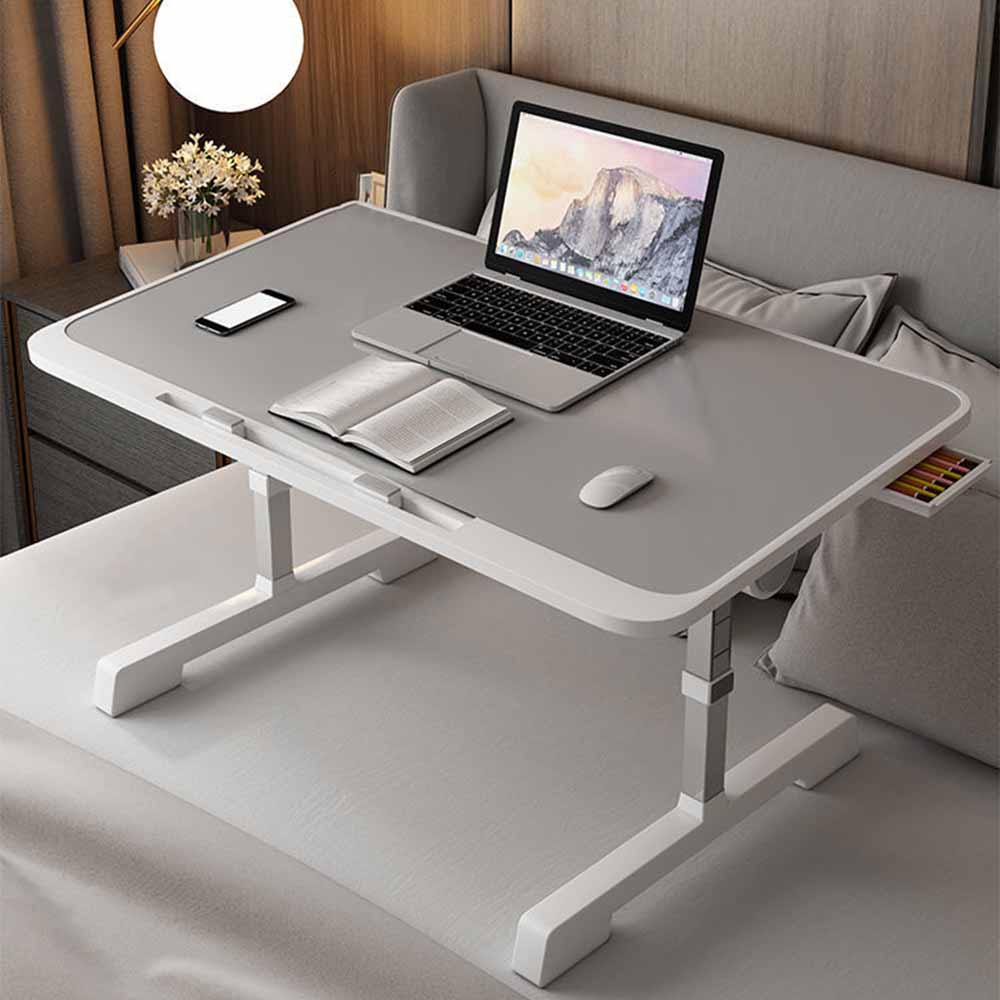 Tavolo vassoio letto per laptop, tavolo letto regolabile per laptop, scrivania portatile in piedi con cassetto portaoggetti, tavolo pieghevole per tablet per divano