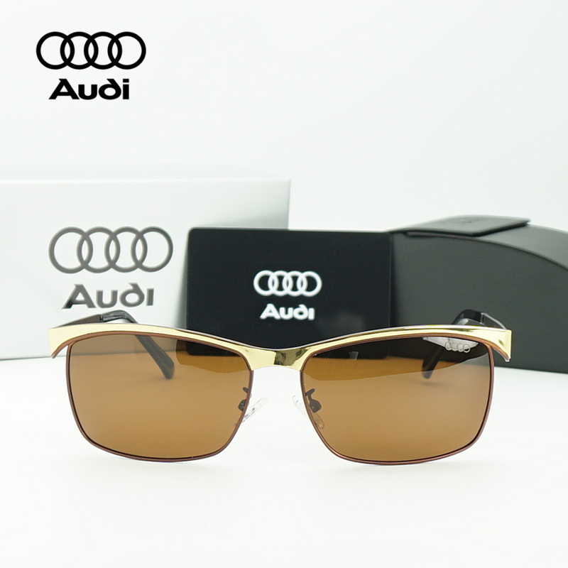 Gafas de sol polarizadas AUDI con caja original, gafas de sol de diseño de lujo para hombre, gafas de sol para conducir, gafas de piloto para hombre, gafas UV400 para regalo 59