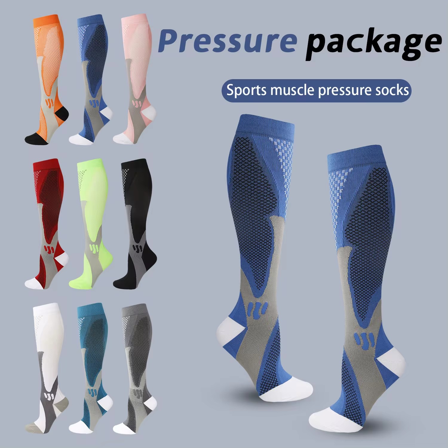Calcetines de compresión deportivos Brothock para hombres y mujeres, calcetines de enfermera de 20-30 mmhg para correr, calcetines para ciclismo y viajes