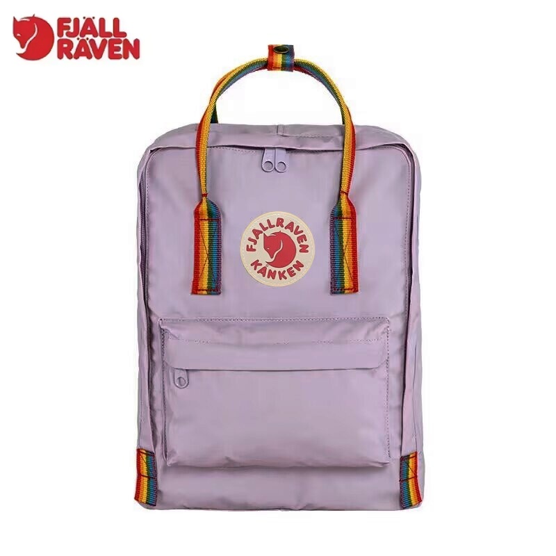 Mochila Fjallraven Kanken Rainbow, moda novedosa, para estudiantes, impermeable, para exteriores, para hombres y mujeres, bolsa de viaje, tamaño 16L, 2026