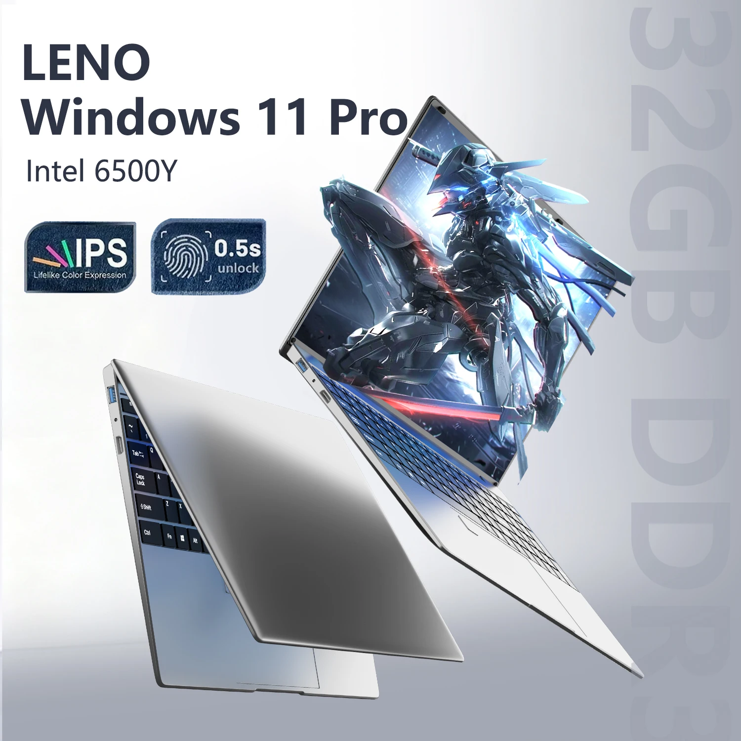 NUEVA Laptop de 15.6 Pulgadas, 32 GB DDR3, 512 GB, 1 TB, 2 TB SSD, Windows 11, Notebook para Juegos, Intel 6500Y, Computadora de Oficina con Huella Dactilar Retroiluminada