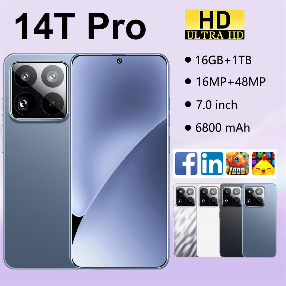 Новинка 2025 года, смартфон 14T Pro, 5G, 7,0HD, двойная SIM-карта, 22G + 2 ТБ, сотовый телефон, мобильные телефоны на базе Android, мобильные телефоны, разблокированная глобальная версия