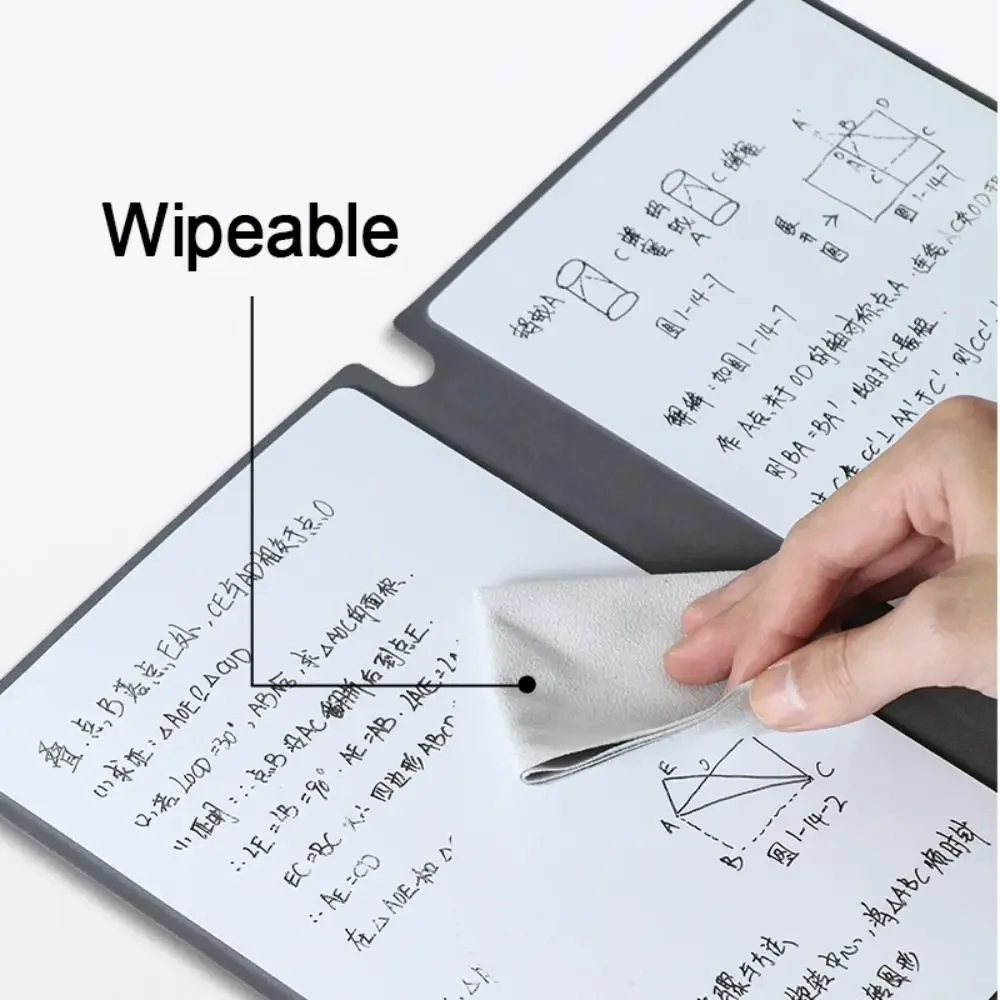Ensemble de carnet de notes A5 réutilisable avec stylo pour tableau blanc, bloc-notes en tissu et cuir, planificateur hebdomadaire, Portable et élégant pour le bureau