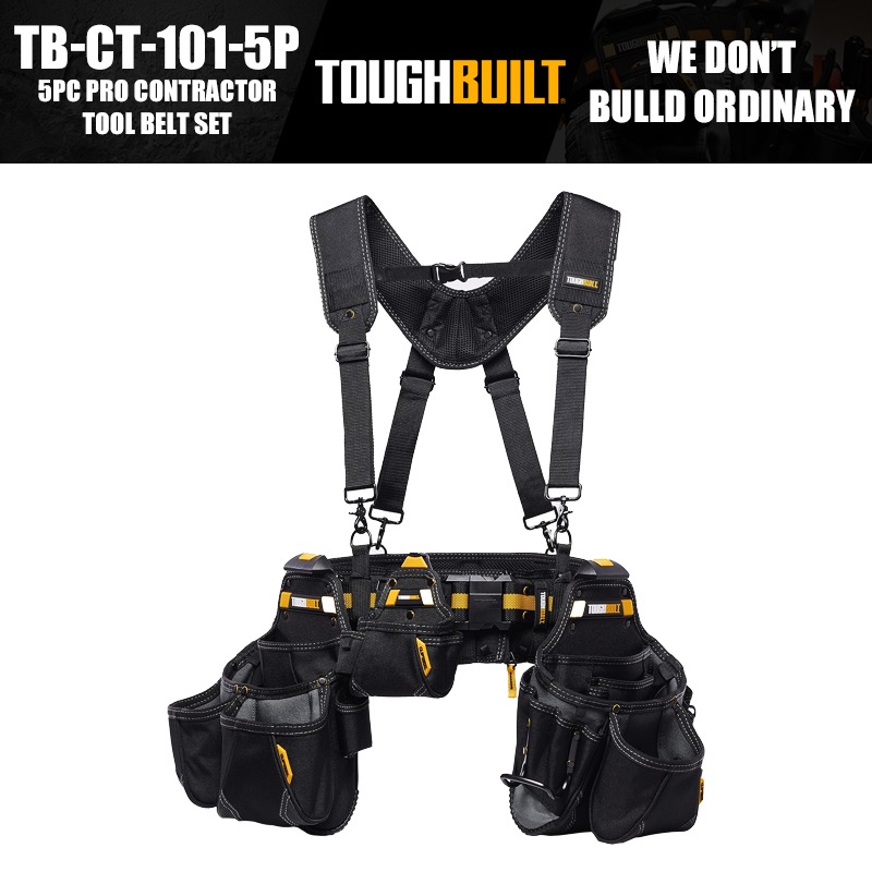 ToughBuilt TB-CT-101-5P 5PC Pro Подрядчик Инструмент Ремень Набор Инструменты Упаковочная сумка