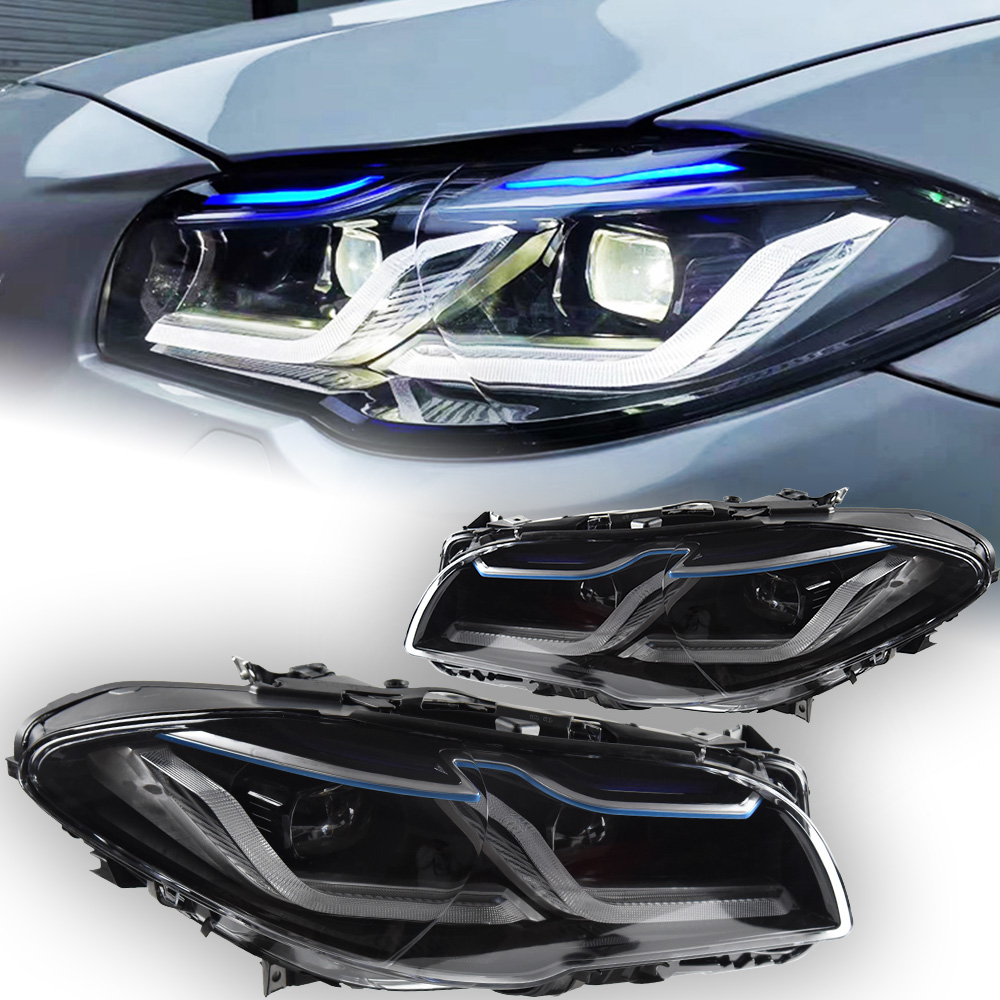ไฟหน้ารถยนต์ AKD สำหรับ BMW F10 2010-2017 รุ่น F11 F18 520i 525i 530i ไฟหน้า LED โปรเจคเตอร์เลนส์ ไฟ DRL ด้านหน้า พร้อมไฟเลี้ยว อุปกรณ์ตกแต่งรถยนต์