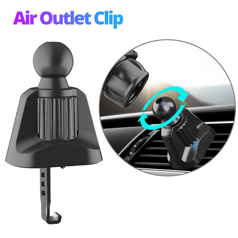 Auto air vent clip telefoon houder clip bal kop 17/15/13mm common head multitype auto air mount 360 draaibare telefoon beugel
