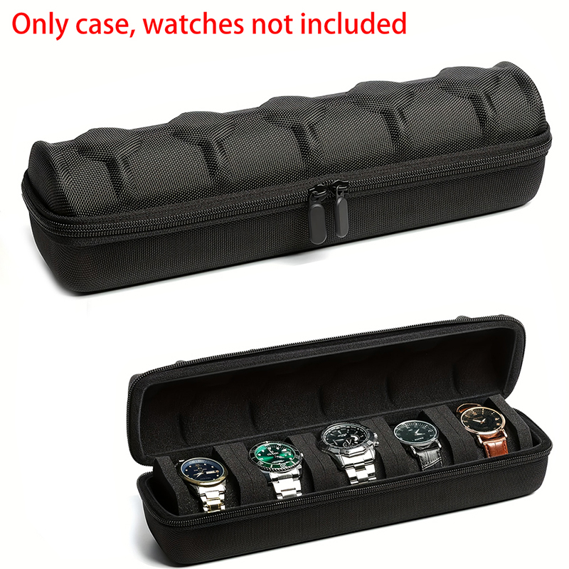 Organizador de caja de relojes para hombres o mujeres, estuche de viaje para relojes, soporte de exhibición portátil para relojes de pulsera y relojes inteligentes