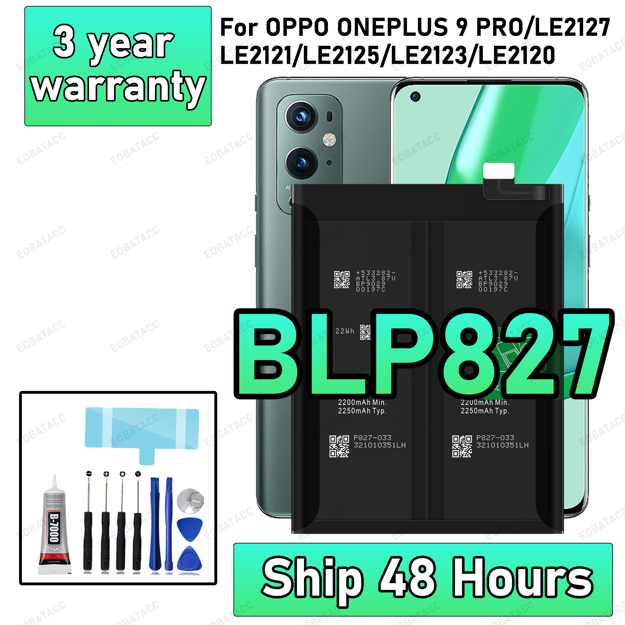 100% новый аккумулятор высокого качества BLP827 для Oneplus 9 pro/LE2127/LE2121/LE2125/LE2123/LE2120, сменные аккумуляторы + бесплатный t