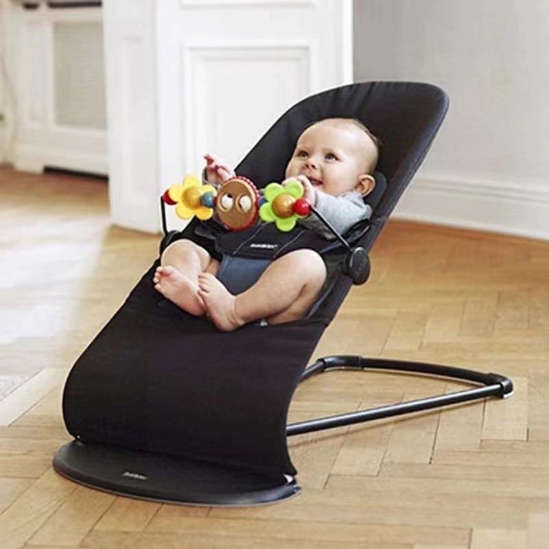 Seggiolino a dondolo per bambini Sedile reclinabile Pieghevole per buttafuori per neonati con vibrazione per neonati 0-12 mesi Per tutte le stagioni Nessuna musica