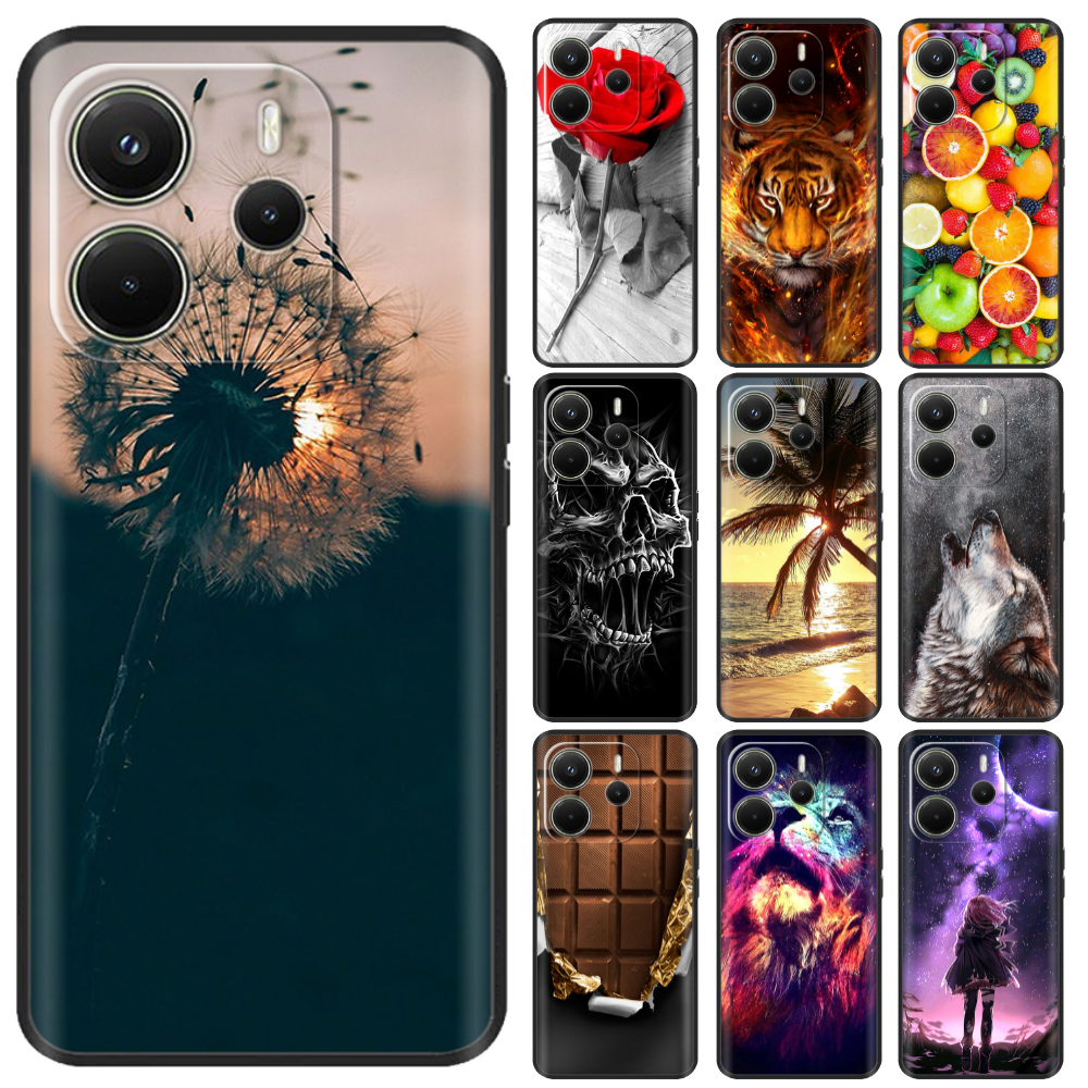 Untuk Xiaomi Redmi Note 14 4G Casing Ponsel Casing Silikon Lembut Cantik untuk Redmi Note 14 Casing Note14 4G Fundas Penutup Belakang Pelindung
