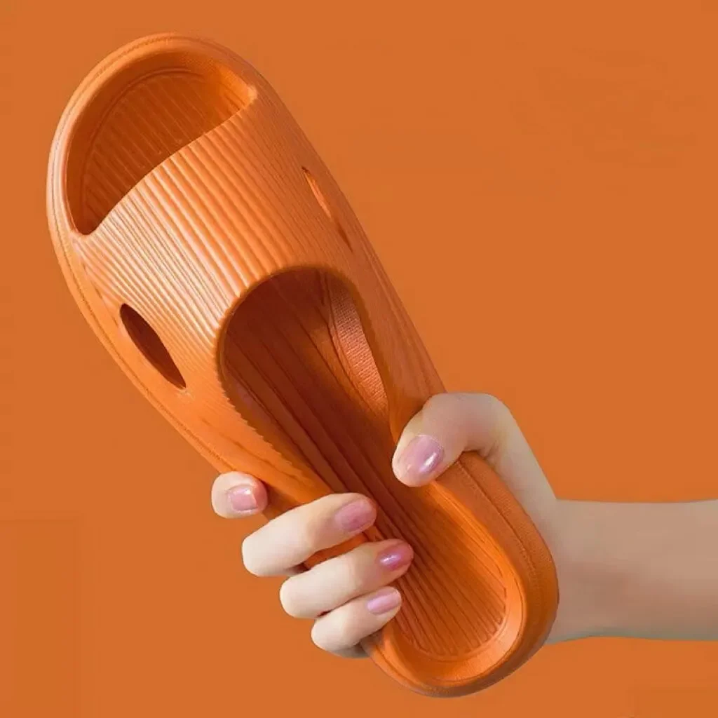 Zapatillas Unisex de verano para mujer, Color sólido Eva, baño interior, plataforma gruesa, chanclas suaves antideslizantes para el hogar, sandalias de playa cómodas