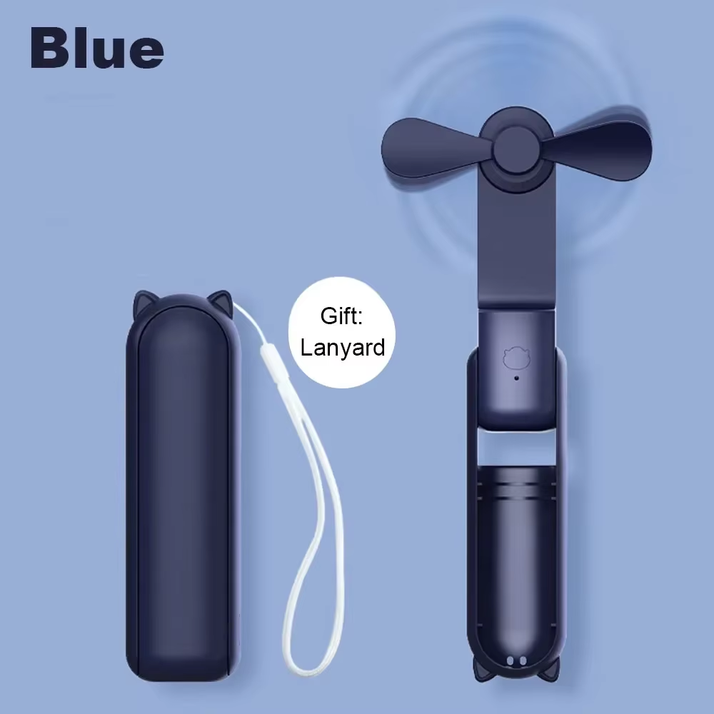 Portátil mini ventilador de bolso pequeno ventilador de bateria recarregável usb ventilador de mão de refrigeração dobrável mini ventilador usb com banco de potência