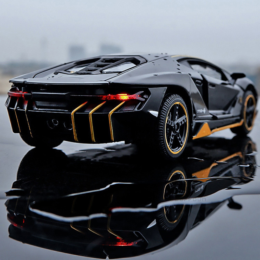 1/32 Autos Spielzeug Auto Zu Skala Lambor LP770 Diecast Modell Autos Legierung Autos Spielzeug Geschenk für Jungen Zurückziehen Licht Musik Kinder Auto