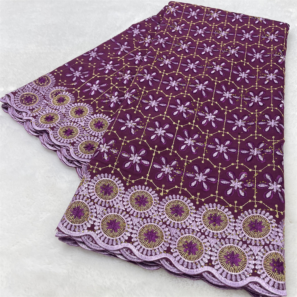 Kain Swiss Voile Lace Katun Bordir Berkualitas Tinggi Kain Lace Afrika Kain Lafaya Selendang Nigeria Untuk Menjahit Gaun