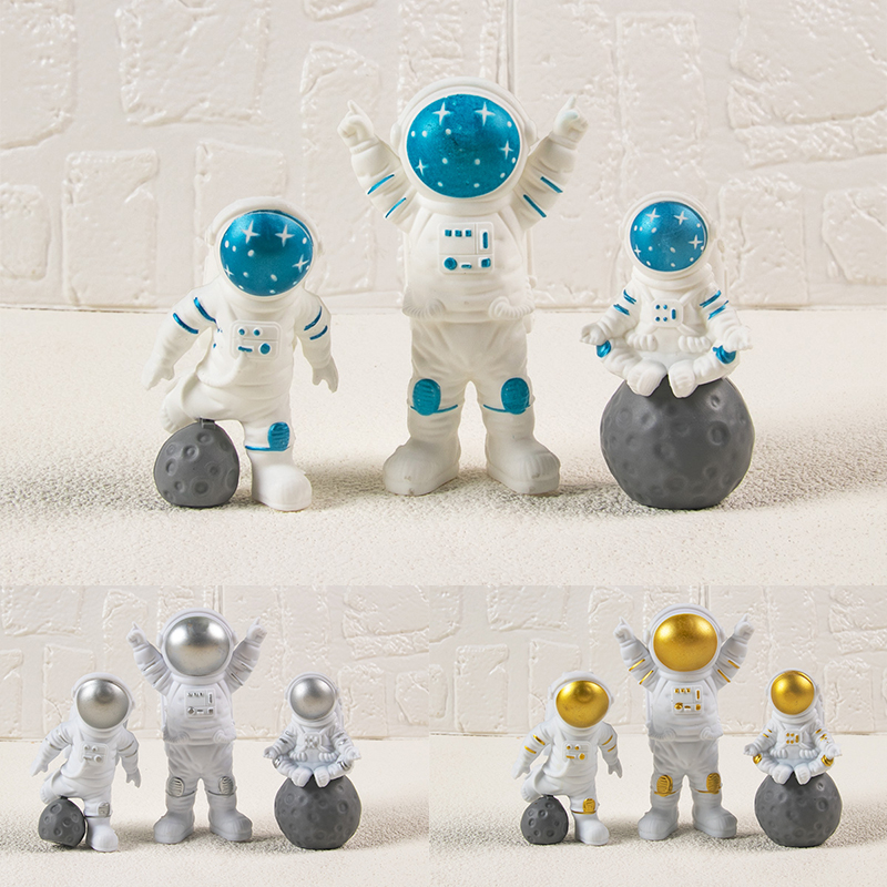 Astronaut Cake Topper Outer Space Thema Verjaardagsfeestje Taart Decoratie Universe Planet Series Cake Topper Kinderverjaardagscadeau