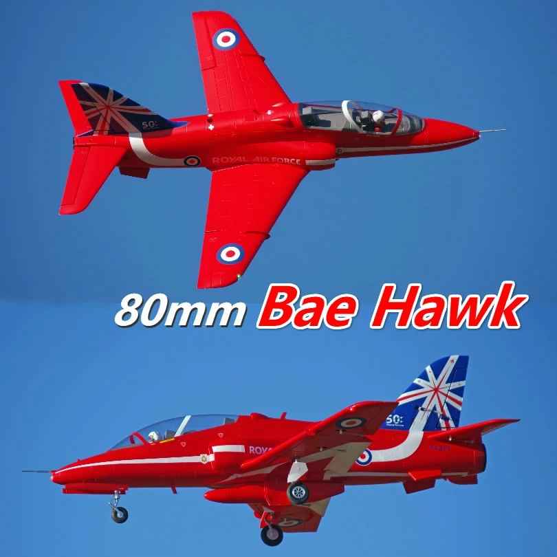 FMS 80mm Bae Hawk Red Arrow Ducted Fan EDF Jet 6S 6CH z Klapami, Chowanymi Podwoziem, PNP Model Samolotu RC, Samolot Hobby, Model Samolotu, Avion