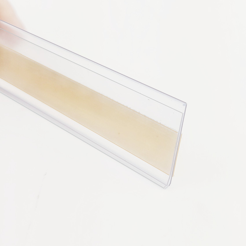 Bandes de Données en Plastique PVC, Support à réinitialisation, Prix de Marchandise, Étiquette de Signalisation, Affichage, Ruban Adhésif au Dos, H2.2cm, 100 Pièces