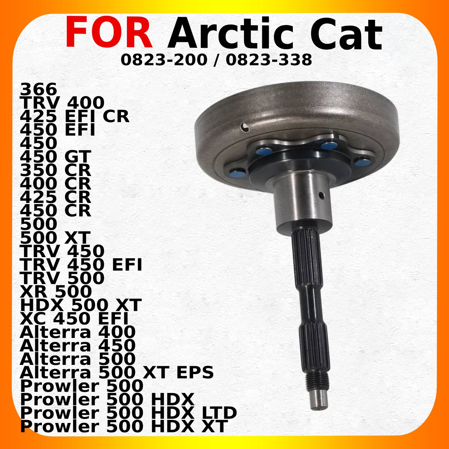 Motorcycle Rear Wheel Hub Assembly For Arctic Cat 450 EFI Prowler 500 Alterra 500 XC 450 EFI HDX 500 XT TRV 500 OEM:0823-338