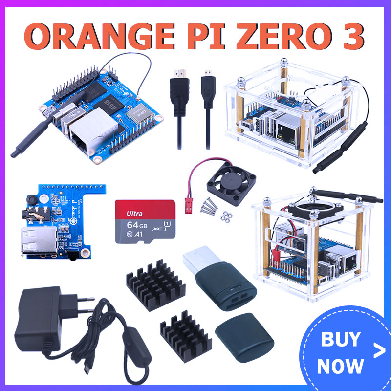 Мини-ПК Orange Pi Zero 3 Allwinner H618, плата для разработки Zero3 с открытым исходным кодом, Wi-Fi + BT5.0, Gigabit LAN