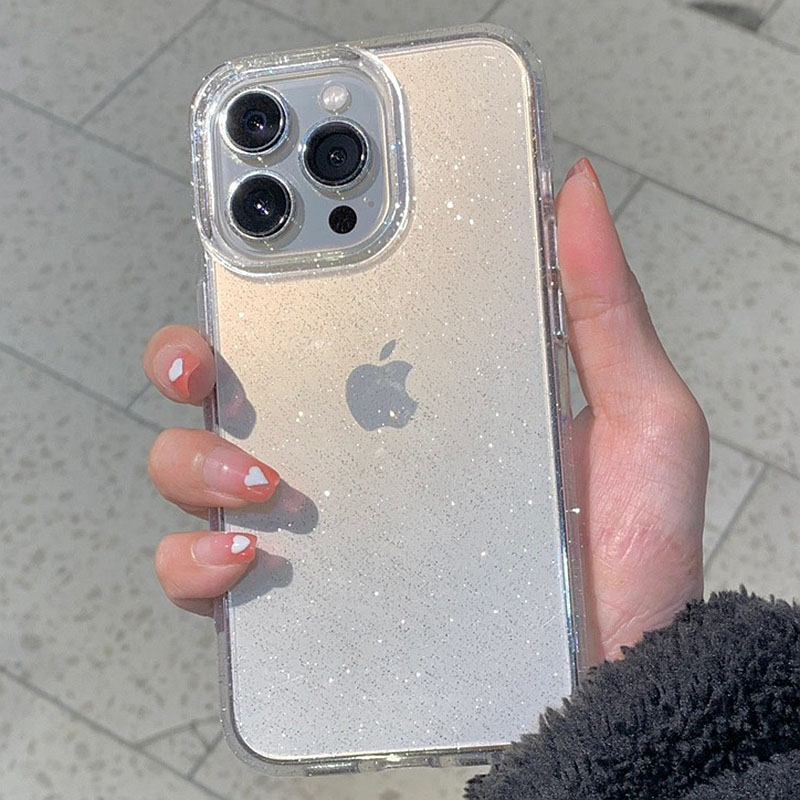 高級ブリンブリングリッタークリア電話ケース iPhone 16 15 14 13 12 11 プロマックスプラスミニシリコーンソフト透明バンパーカバー