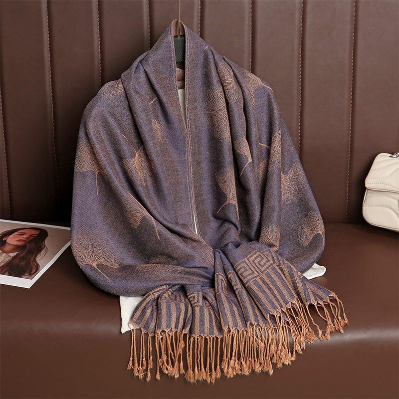 Koc z frędzlami w stylu etnicznym Gruby Pashmina Nowy zimowy ciepły szal Kaszmirowy szalik żakardowy Kobiety Apaszka Poncho Stoles