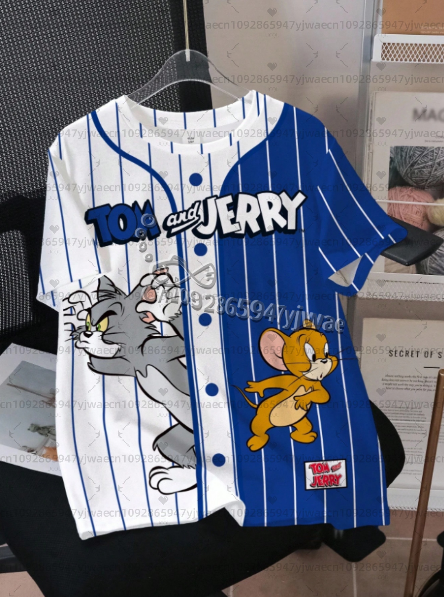 T-shirt estive 2026 da uomo e da donna a maniche corte con stampa cartone animato Tom e Jerry, traspiranti e ad asciugatura rapida, casual per coppie e bambini