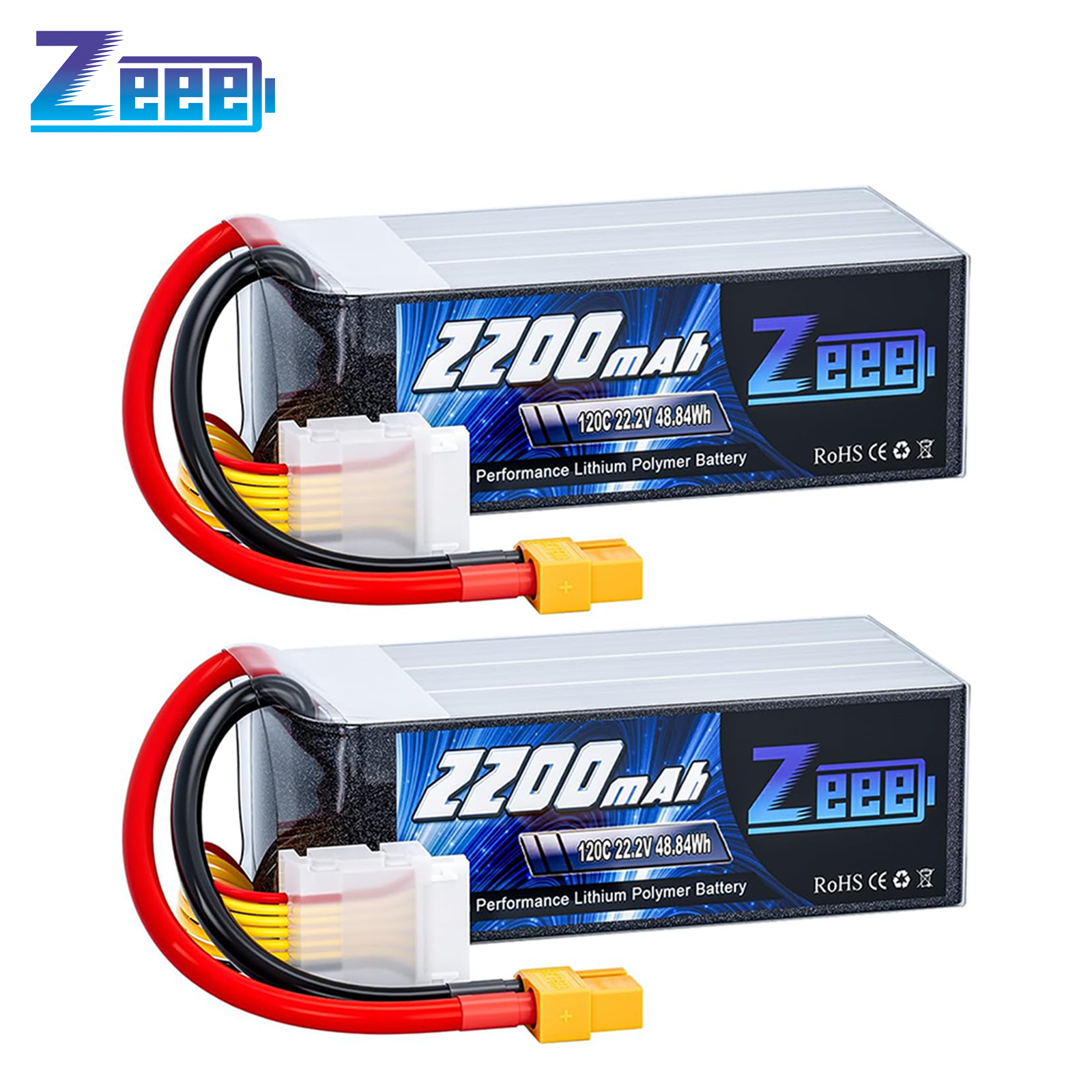 Zeee 6S 2200mAh แบตเตอรี่ Lipo 22.2V 120C Softcase พร้อมปลั๊ก XT60 สําหรับ RC รถรถบรรทุกถัง RC เครื่องบิน FPV Drone Racing HOBBY แบตเตอรี่