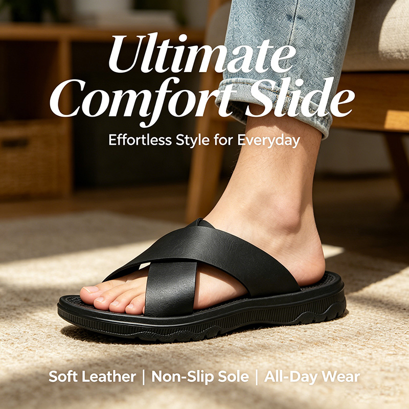 Modieuze zomerklompen voor heren, antislip, dikke zool, slijtvast, lichtgewicht, comfortabele instapslippers, strand- en casual sandalen