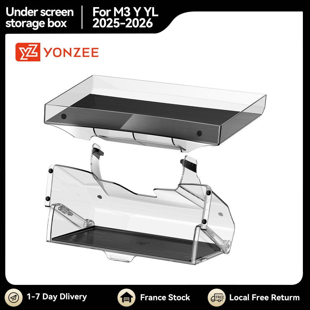 YZ Pour Tesla Model 3 Y YL Highland Juniper, plateau de rangement pliable sous l'écran, support magnétique ETC, accessoires intérieurs, boîte de rangement sous écran Tesla
