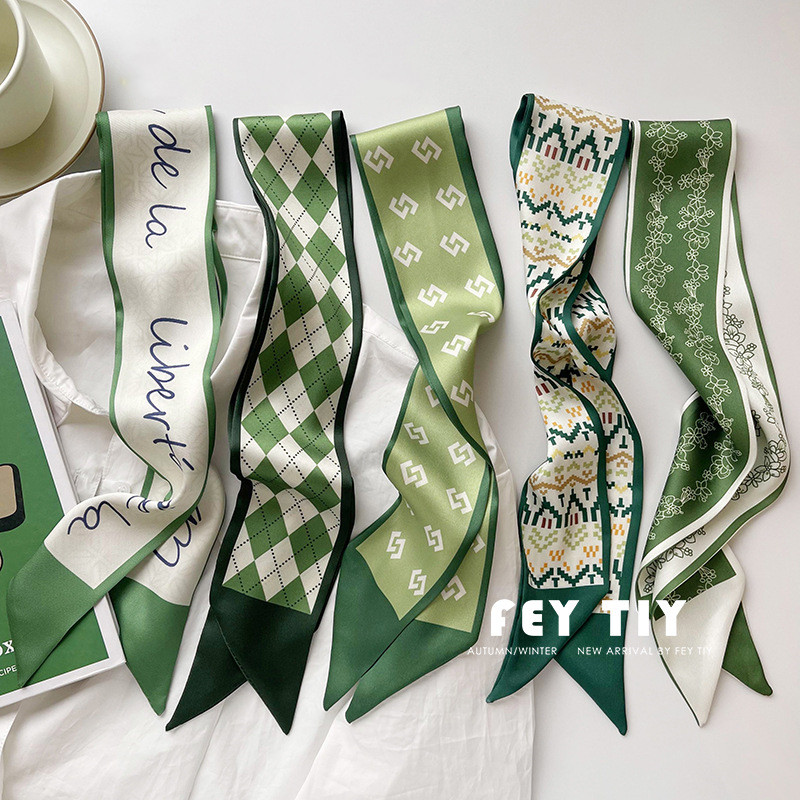 2023 primavera verde multifunzione lungo nastro fascia Scrunchies donne ragazze cravatta capelli fasce accessori fasce per capelli copricapo