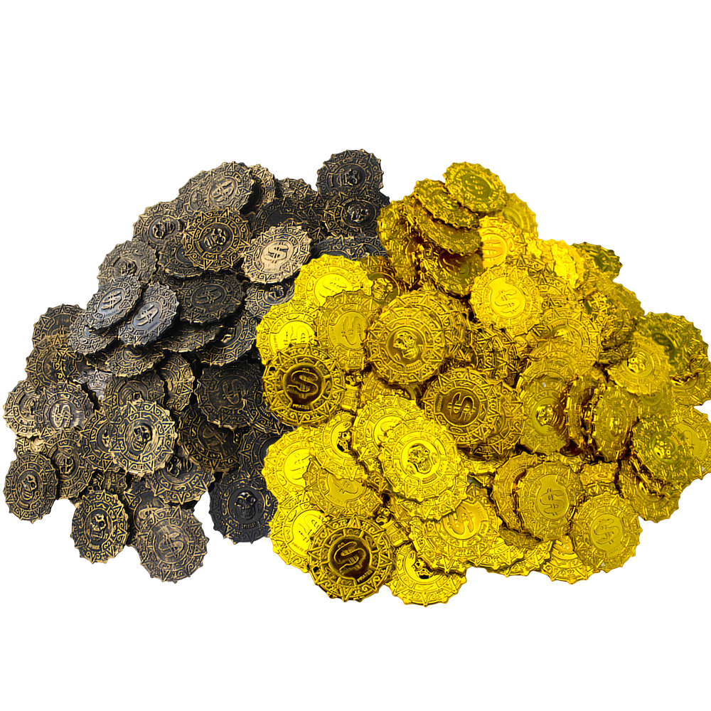 10/30/60pcs Retro Oro Bronzo Moneta Pirata di Plastica Decorazione di Halloween Tesoro Finto Forniture Per Feste Regalo Per Bambini Favore Giocattoli Di Compleanno