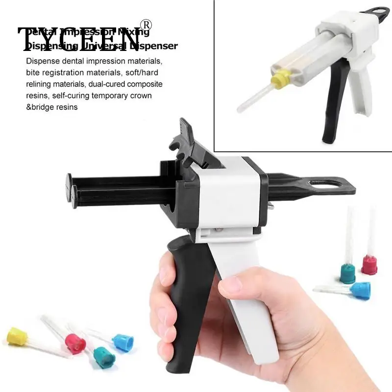 Dental Abdruck Mischen Abgabe Pistole Universal Dispenser Pistole 1:1/1:2 Silikon Gummi Dispenser Pistole 10:1 Zahnarzt Werkzeuge