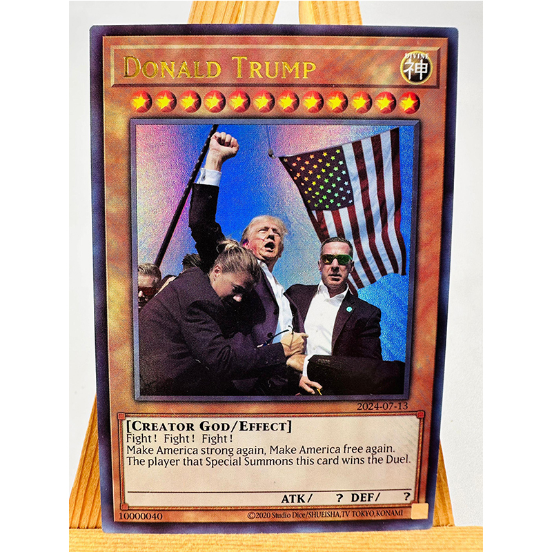 Yu Gi Oh UR Donald Trump Tyler el gran guerrero SJCS YCW juguetes de reedición pasatiempos Hobby coleccionables juego colección tarjetas de Anime