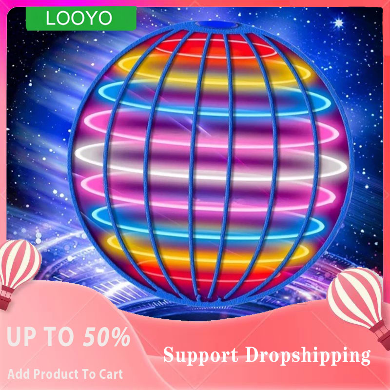 Flying Ball Boomerang Flyorb Magic Band LED Light Drone Hover Ball Flying New Planet บินหมุนปลายนิ้วของเล่นเด็กของขวัญ