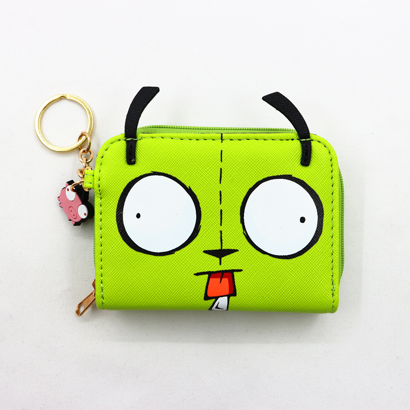 3D Gir Zip кошелек из искусственной кожи, милая студенческая сумка на молнии с несколькими картами, складная ежедневная карманная сумка