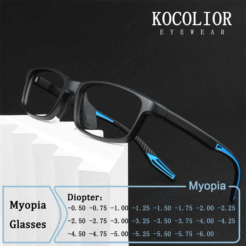 Occhiali da vista ultraleggeri anti-collisione sportivi da uomo con montatura stretta occhiali da vista fotocromatici anti raggi blu per la vista femminile