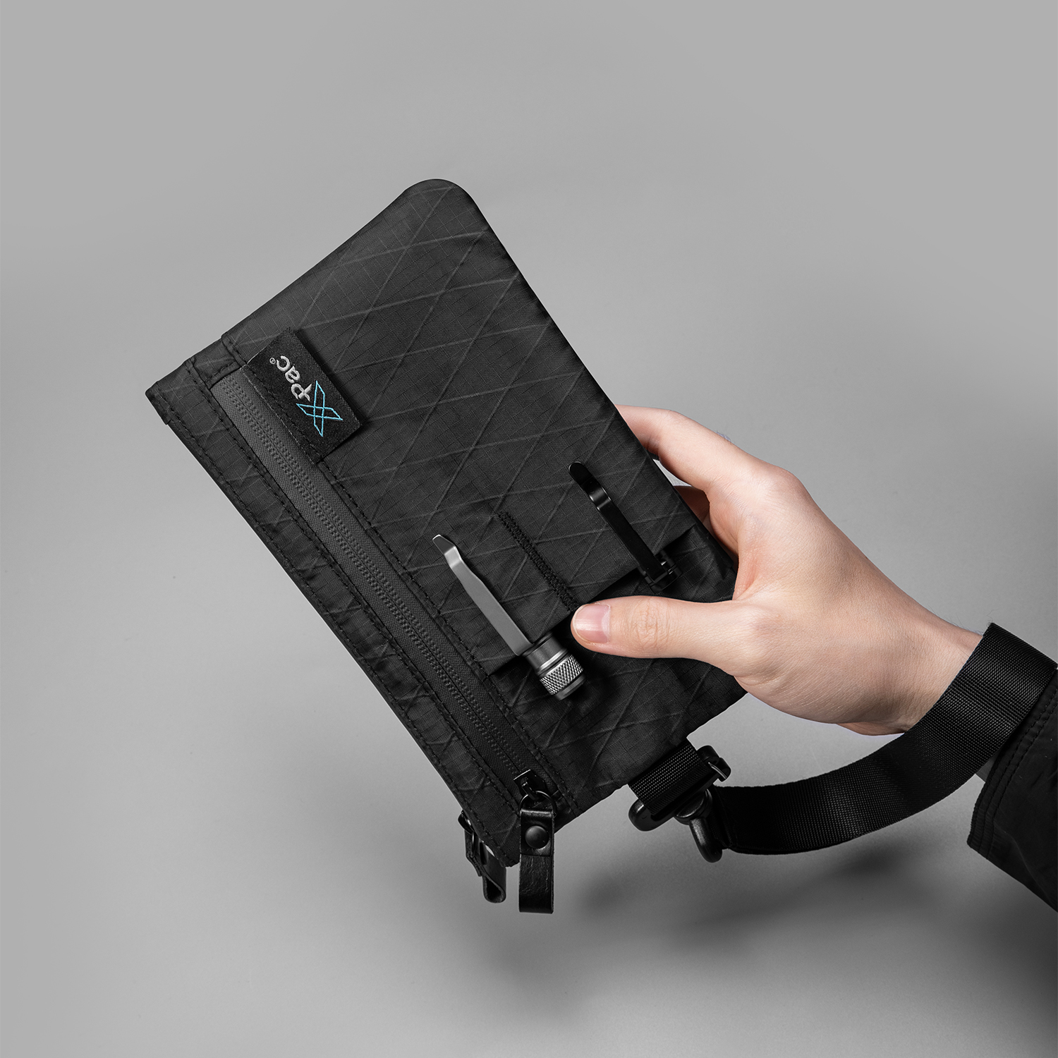 X-pac RFID-blokkerende anti-diefstal portemonnee met kaarthouder en geldvak - X-Pac reishandtas met polsband