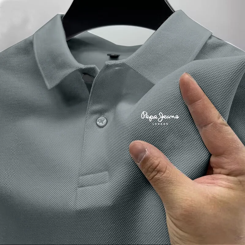 Herenshirt met korte mouwen, poloshirt 2026, nieuw, zakelijk casual, ademend, modieus, zomer, golf, effen kleur