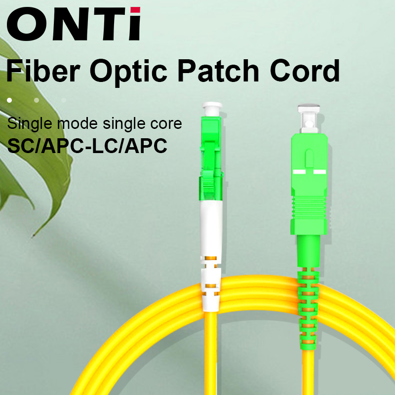 ONTi-Cable de conexión de fibra óptica SC/APC-LC/APC, 0,5-100m, 2,0mm, OS2 monomodo, SM, puente de fibra óptica simple FTTH