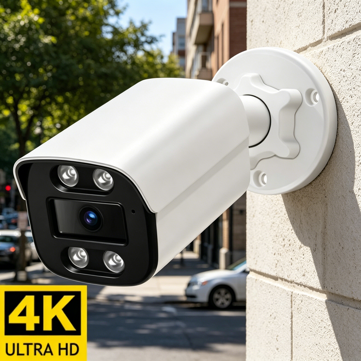 ใหม่ 4K 8MP กล้อง IP กลางแจ้งเสียง AHD H.265 Onvif มุมกว้าง 2.8 มม.AI การตรวจจับรูปร่างมนุษย์กล้องวงจรปิดภายในบ้านกล้องเฝ้าระวัง