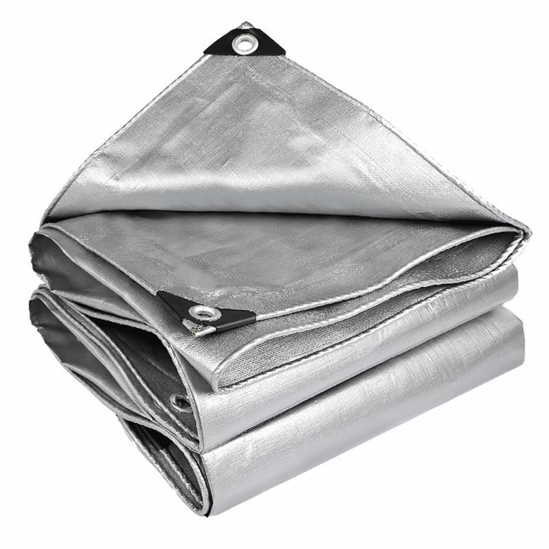 Thickened Double Silver Tarpaulin Waterproof Rainproof Sunscreen Cloth Outdoor Truck Cargo UV Protection Tarp Cover