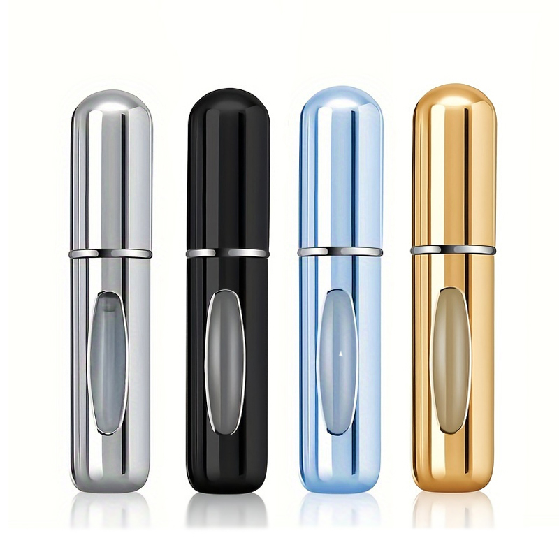 1/4 pz 5 ml atomizzatore di profumo contenitore liquido portatile per cosmetici da viaggio mini bottiglia riutilizzabile vuota spray in alluminio