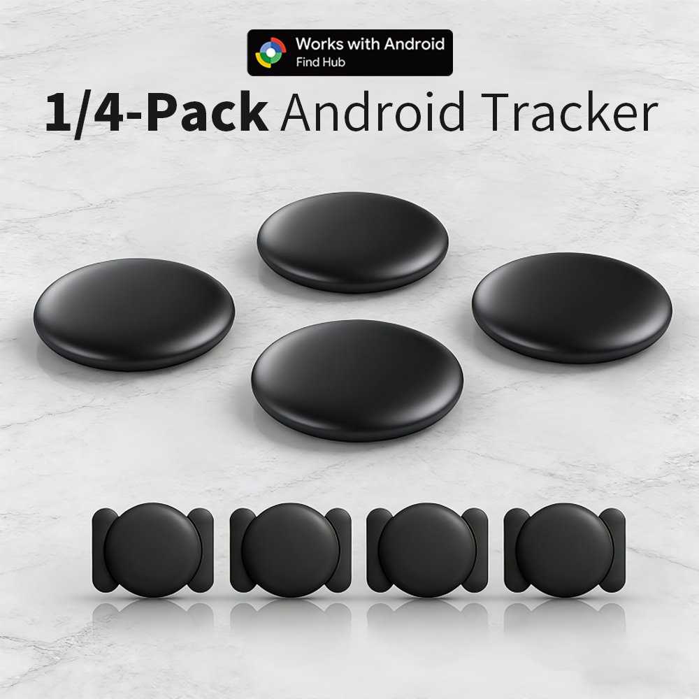Rastreador Android de 1/4 unidades, dispositivo buscador antipérdida resistente al agua con succión para la aplicación Hub Find de Google, etiqueta inteligente para Pixel Motorola GMS