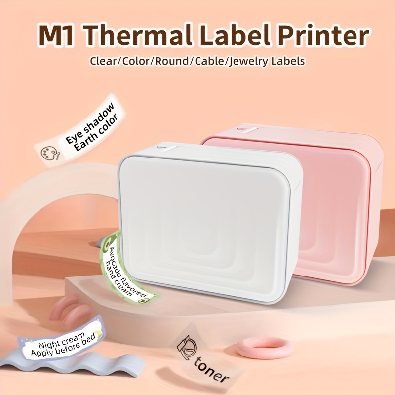 M1 แบบพกพาหมึกฟรีบลูทูธ mini เครื่องพิมพ์ฉลากความร้อน, คล้ายกับ D30P15 D11 D101 D110 เครื่องพิมพ์หรือที่เทียบเคียงกันวัสดุสิ้นเปลือง