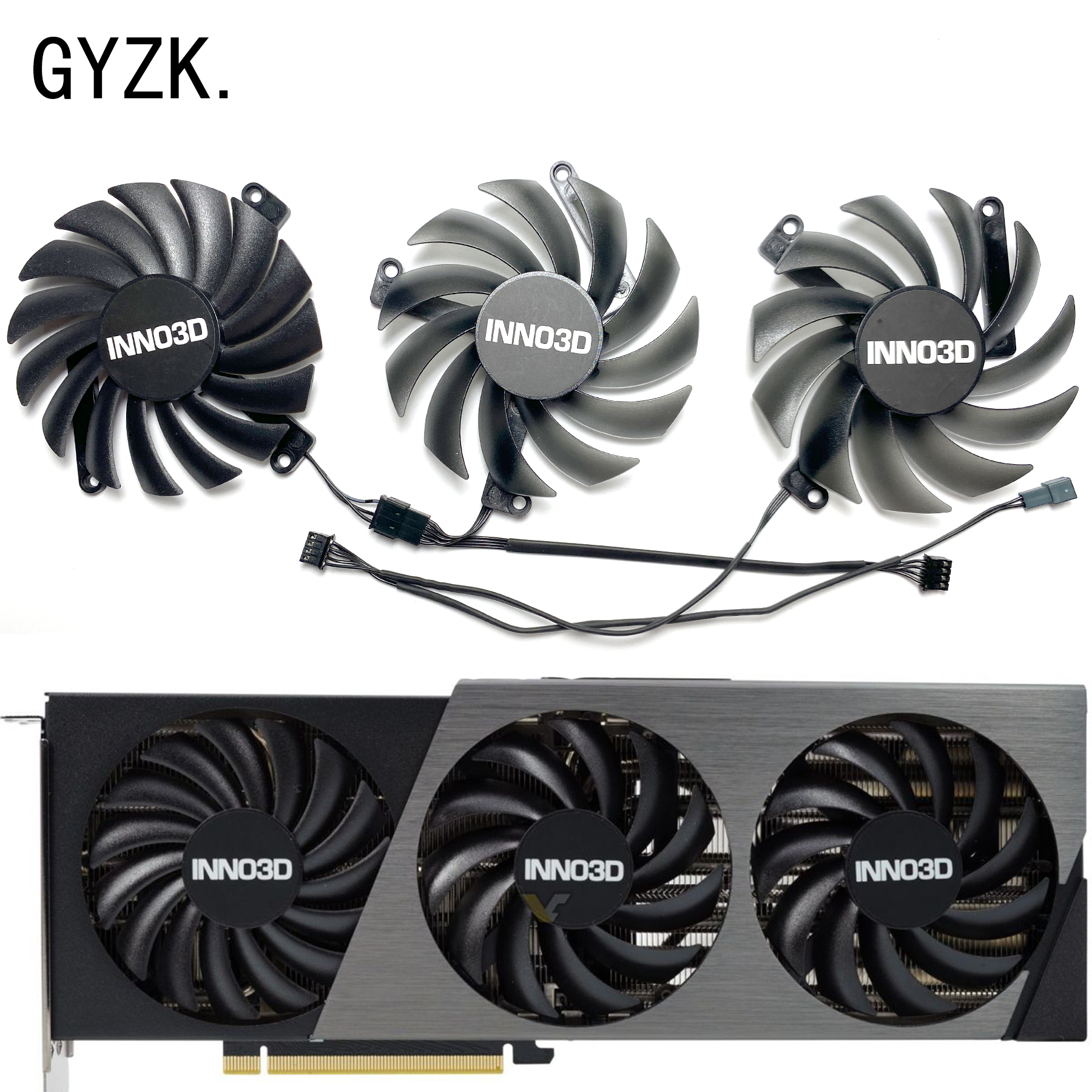 ใหม่สําหรับ INNO3D RTX 4070 GeForce RTX4070 4070ti X3 OC กราฟิกการ์ดเปลี่ยนพัดลม CF-12910S CF-12915S
