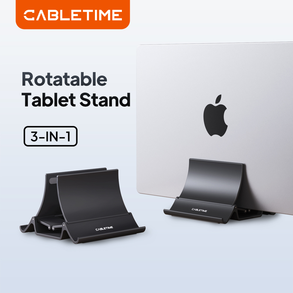 CABLETIME Вертикальная подставка для ноутбука Автоматически усадочная компактная многофункциональная подставка для планшета для MacBook Surface iPad Phone