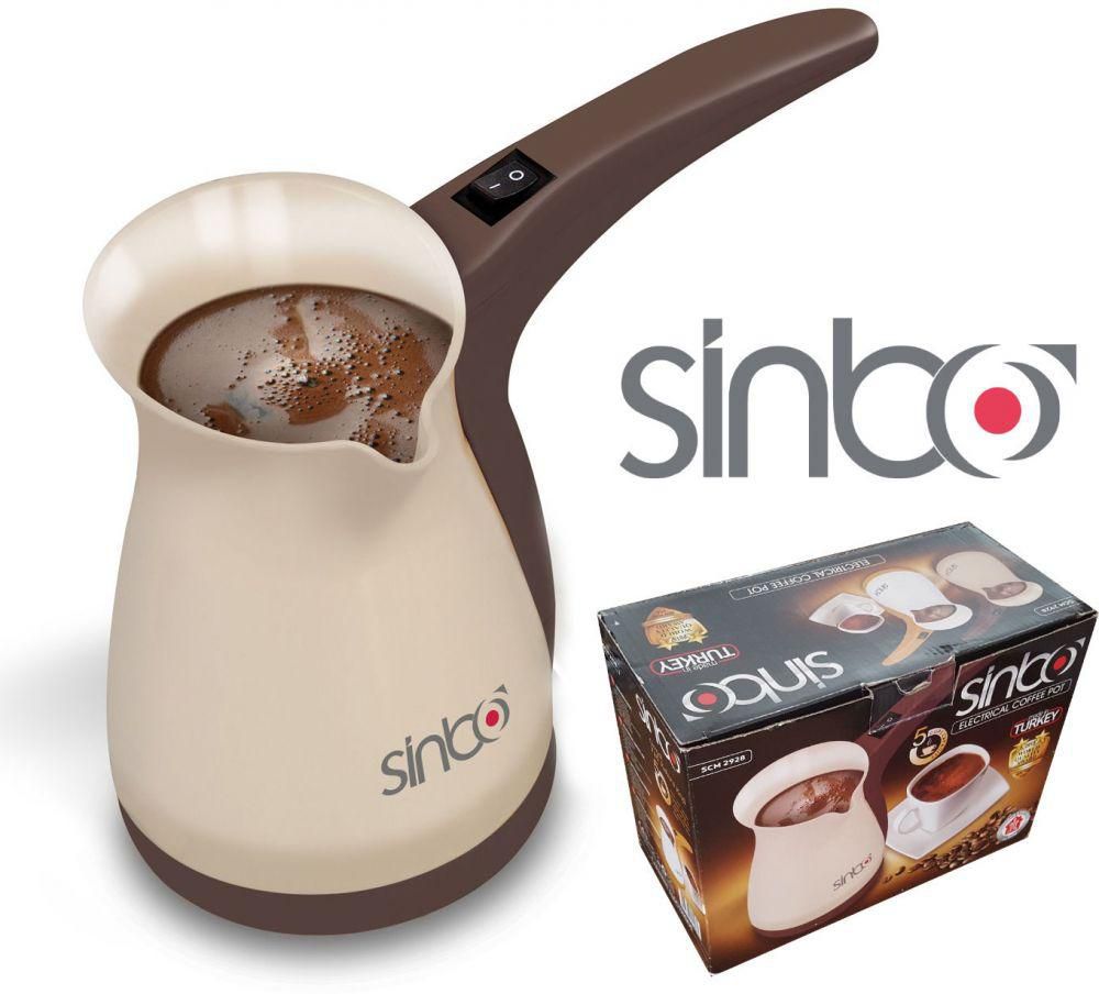 Sinbo Mesin Kopi Elektrik Espresso Kopi Turki Cappuccino Mudah Portabel Cepat Berkabel 1000W 0, 4L 5 Kapasitas Cangkir