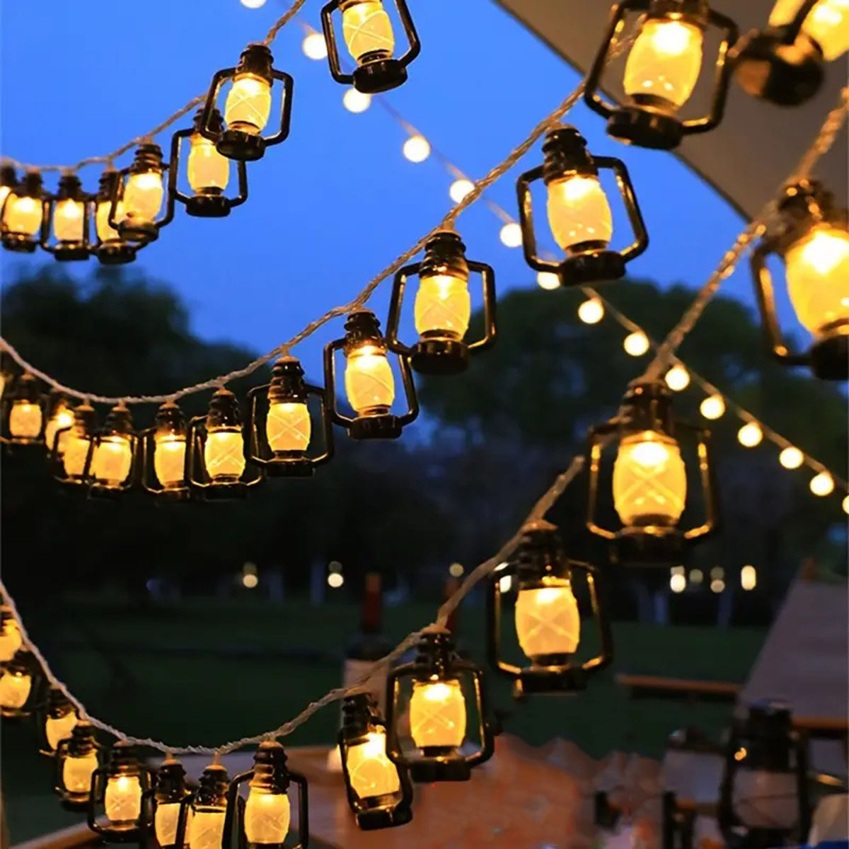 1Pack Batteriebetriebene Laterne Lichterketten LED Kerosin Flasche RAMADAM String Licht Für Garten Hochzeit Urlaub Party Dekoration